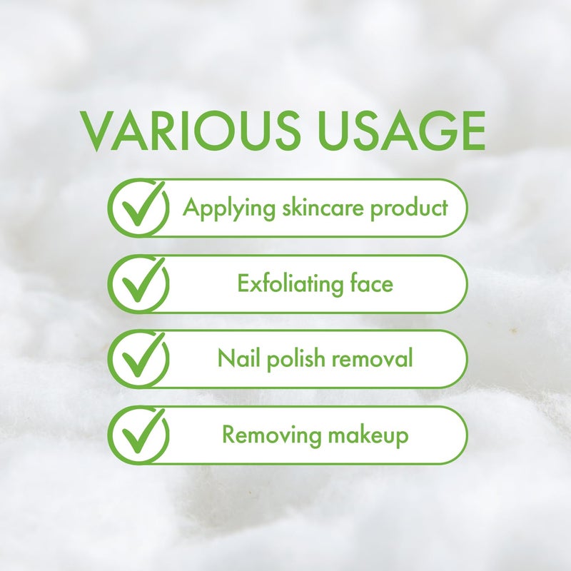 Intrinsics Large Cotton Squares (200 Count) â€“ 4x4â€ 8-Ply Medium-High Absorbency Pads, Lint-Free Hypoallergenic Cotton for Face, Makeup Removal, Skincare, and Spa Use - Image 5